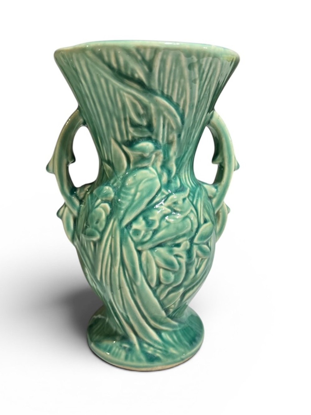 Vintage 1948 McCoy Pottery Peacock Vase